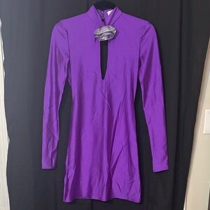 Guiseppe Di Morabito Purple Flower Dress